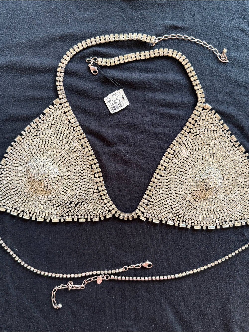 Vintage Express Rhinestone Bra Top